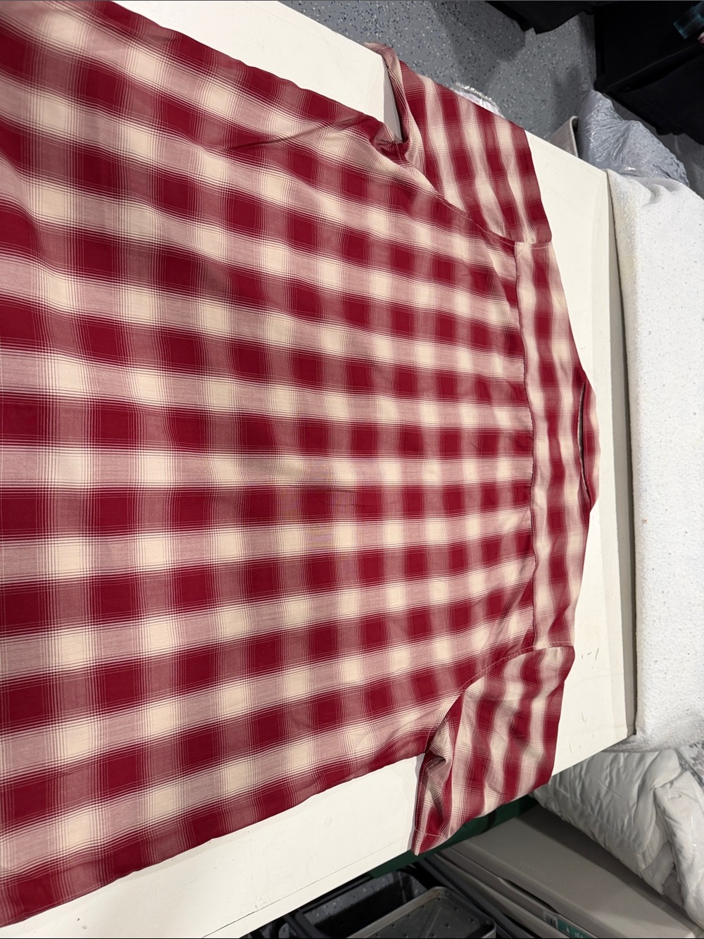 DIXXON Red and White Plaid Short-Sleeve Button-Down Shirt - Picture 4 of 6